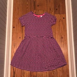 Purple and navy blue dress